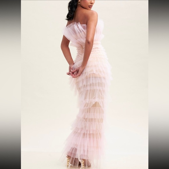 Pink tulle maxi dress - Picture 4 of 4